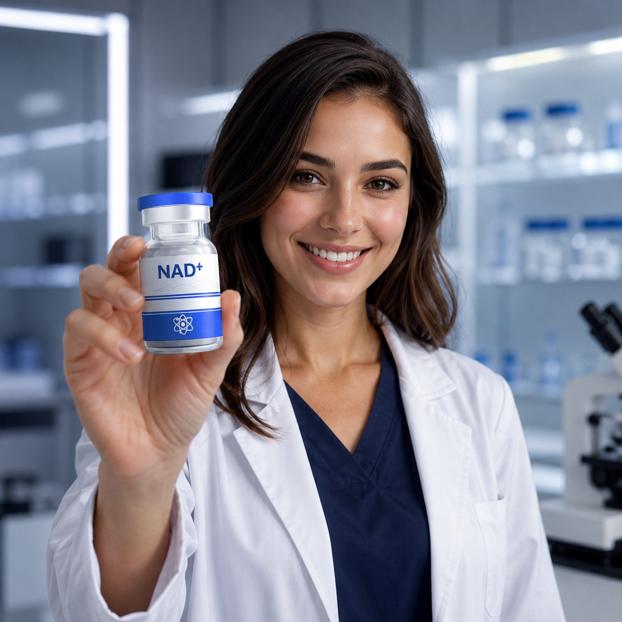 Your Brand clinician holding NAD+ vial